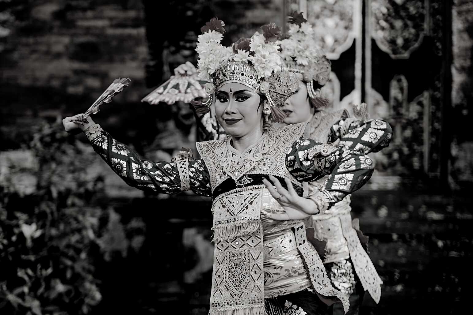 Women Dancing in Traditional Balinese Costume